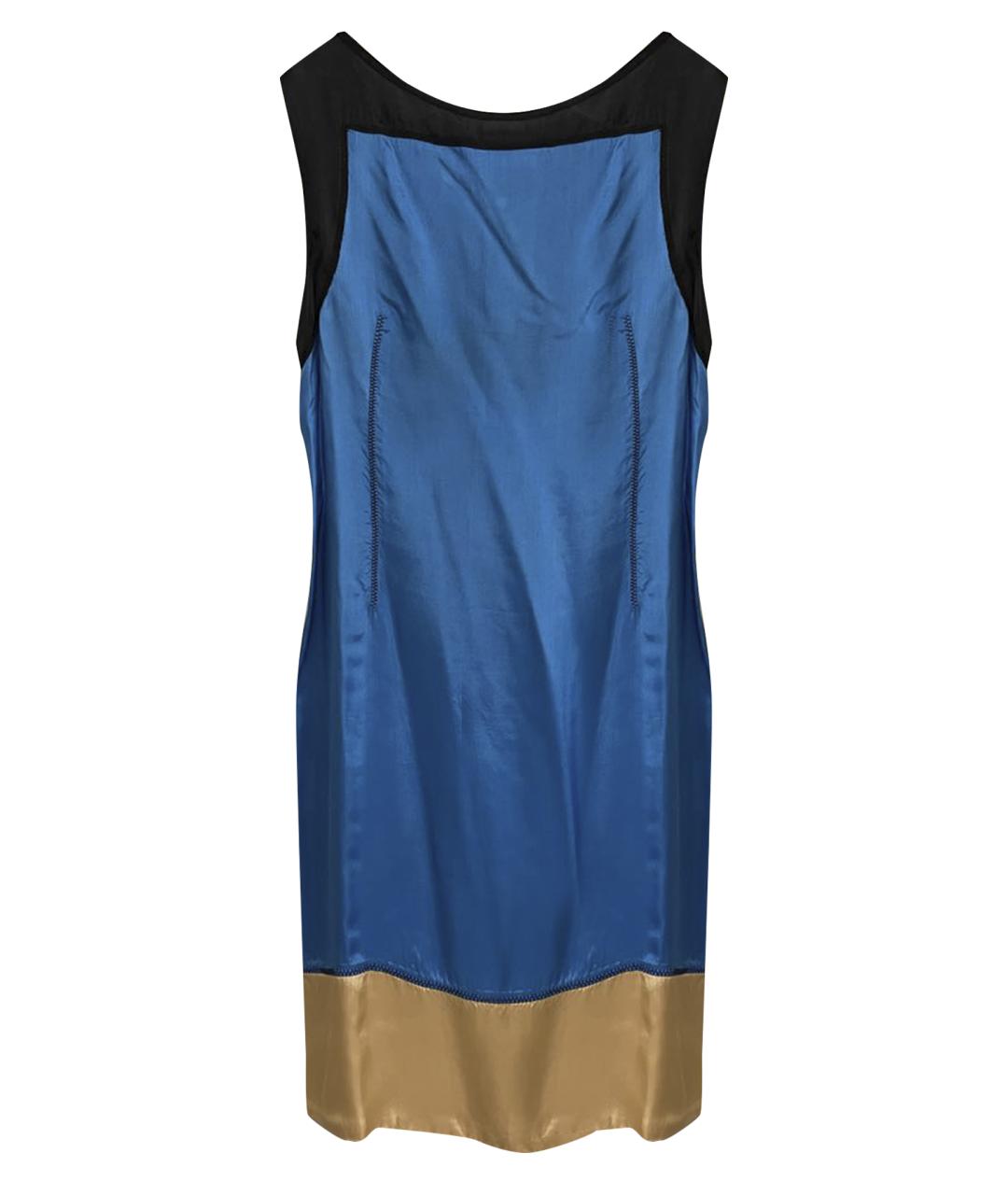 MARNI Бирюзовое вискозное повседневное платье, фото 1