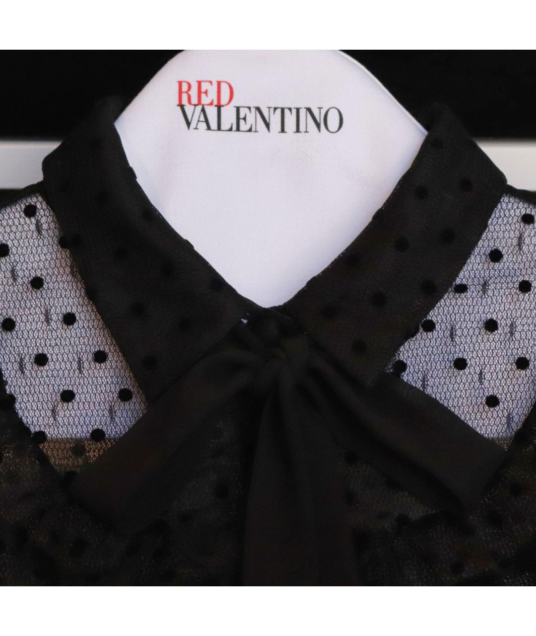 RED VALENTINO Черная полиэстеровая блузы, фото 5