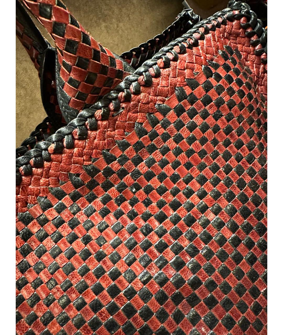 PRADA Бордовая кожаная сумка тоут, фото 4