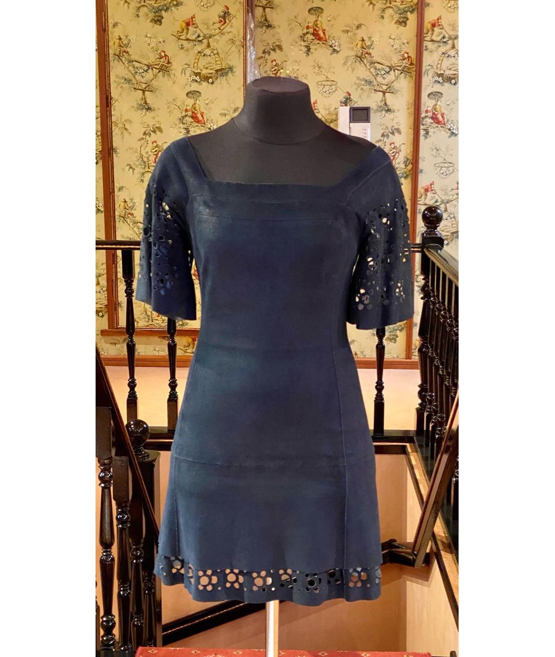 JITROIS Темно-синее замшевое коктейльное платье, фото 8