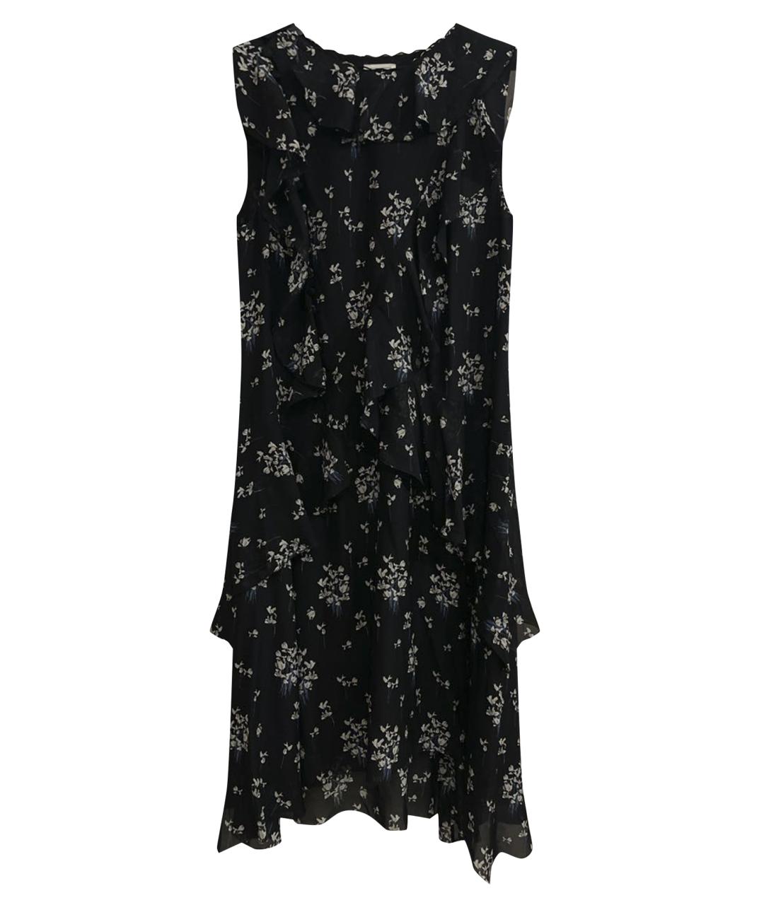 ERDEM Черное шелковое коктейльное платье, фото 1