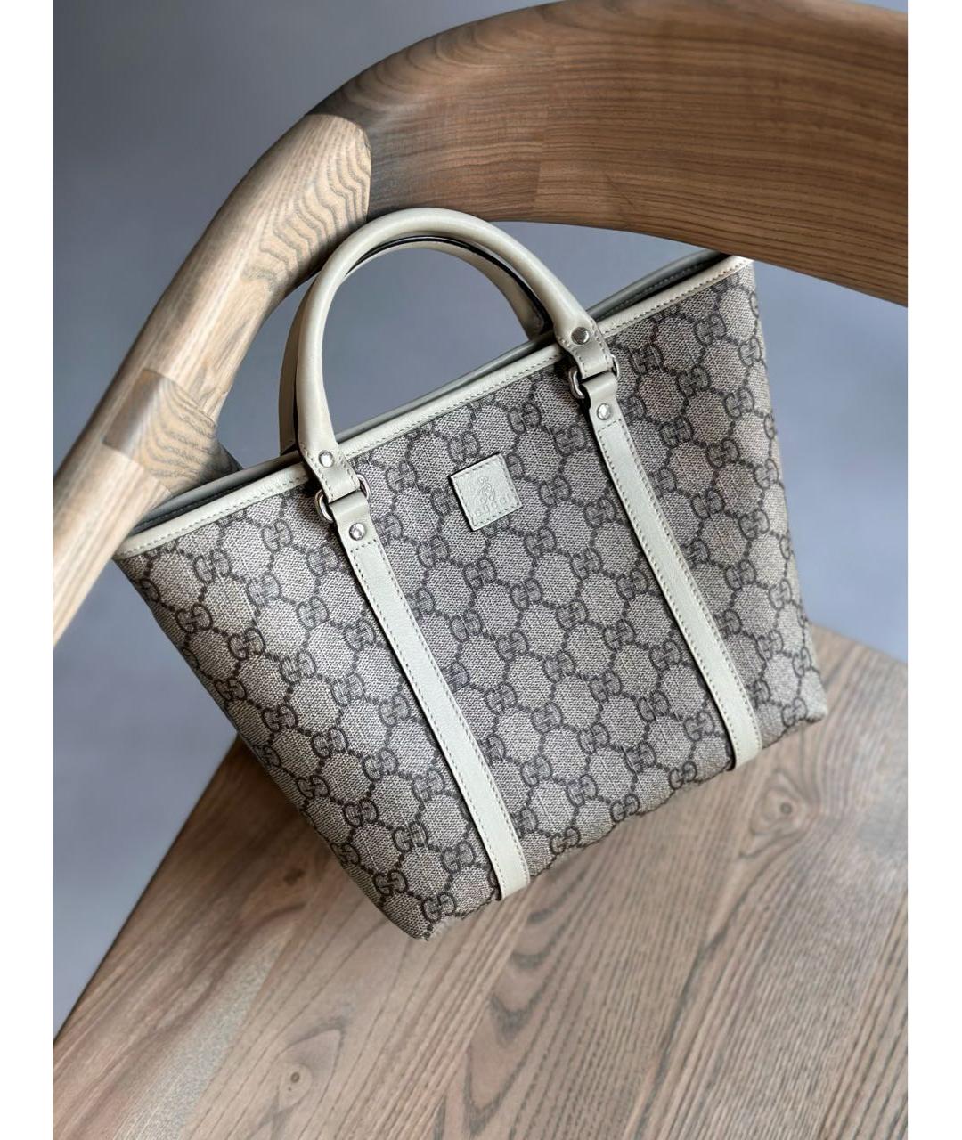 GUCCI Бежевая сумка тоут, фото 3