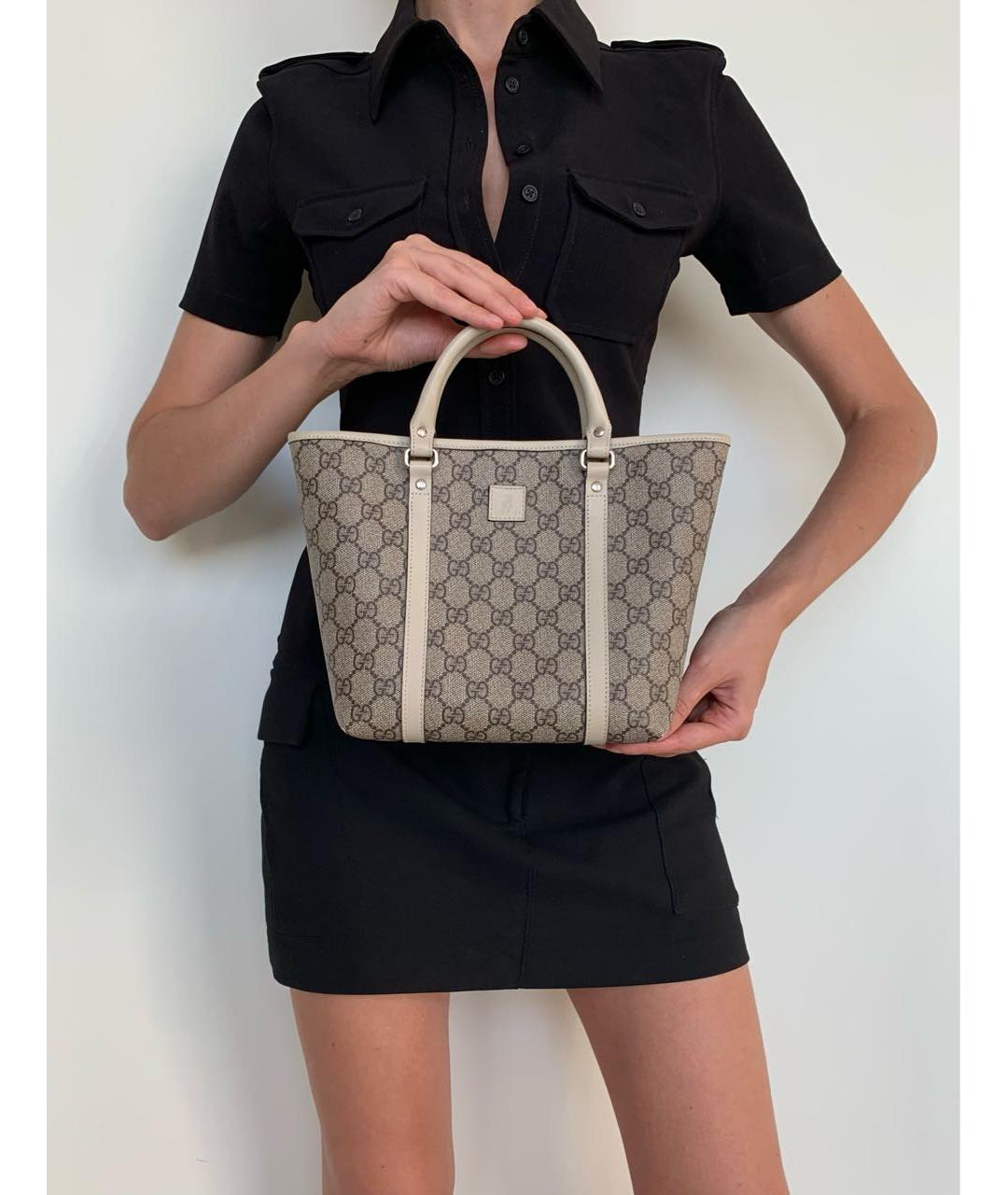 GUCCI Бежевая сумка тоут, фото 4