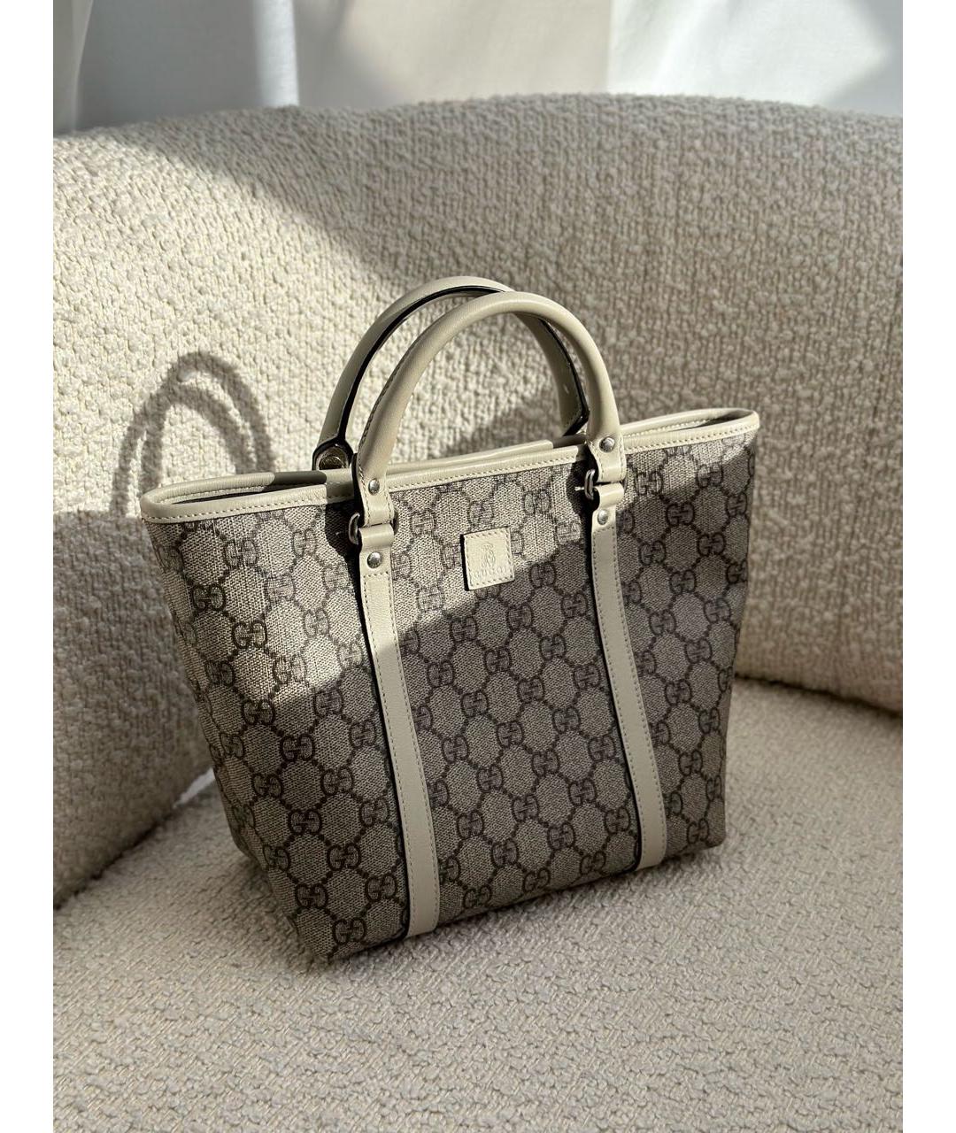 GUCCI Бежевая сумка тоут, фото 6
