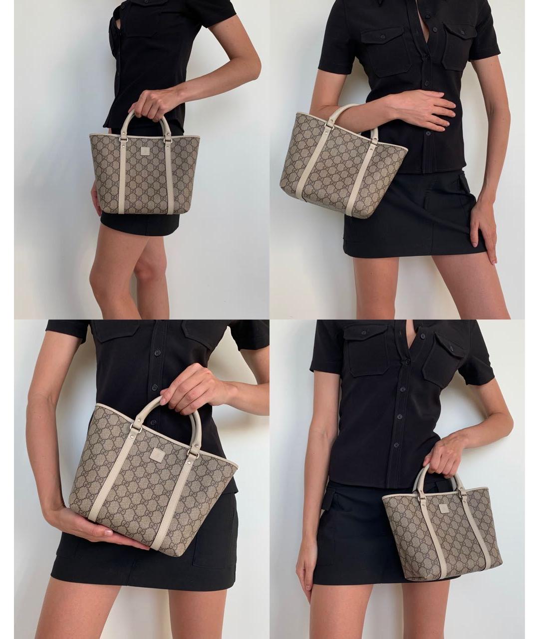 GUCCI Бежевая сумка тоут, фото 5