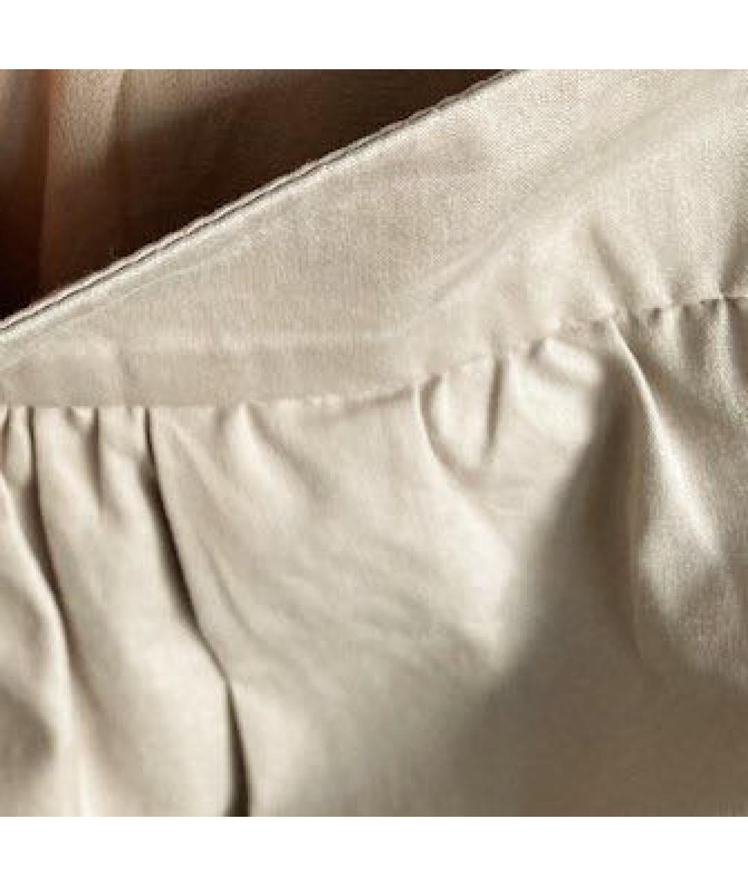 BURBERRY Бежевая хлопковая юбка мини, фото 4