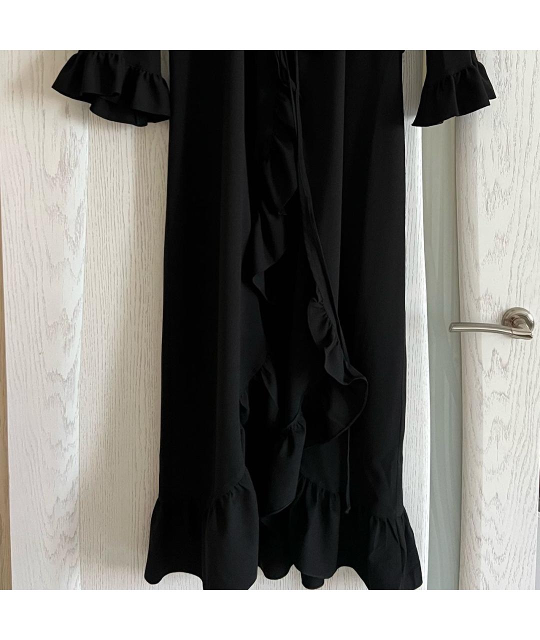 GANNI Черное вискозное повседневное платье, фото 7