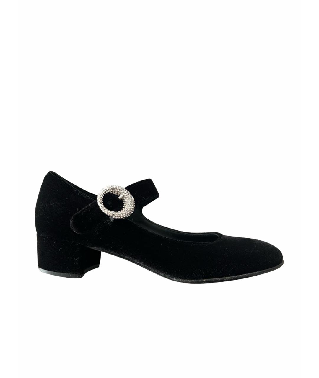 MISSOURI Черные бархатные туфли, фото 1