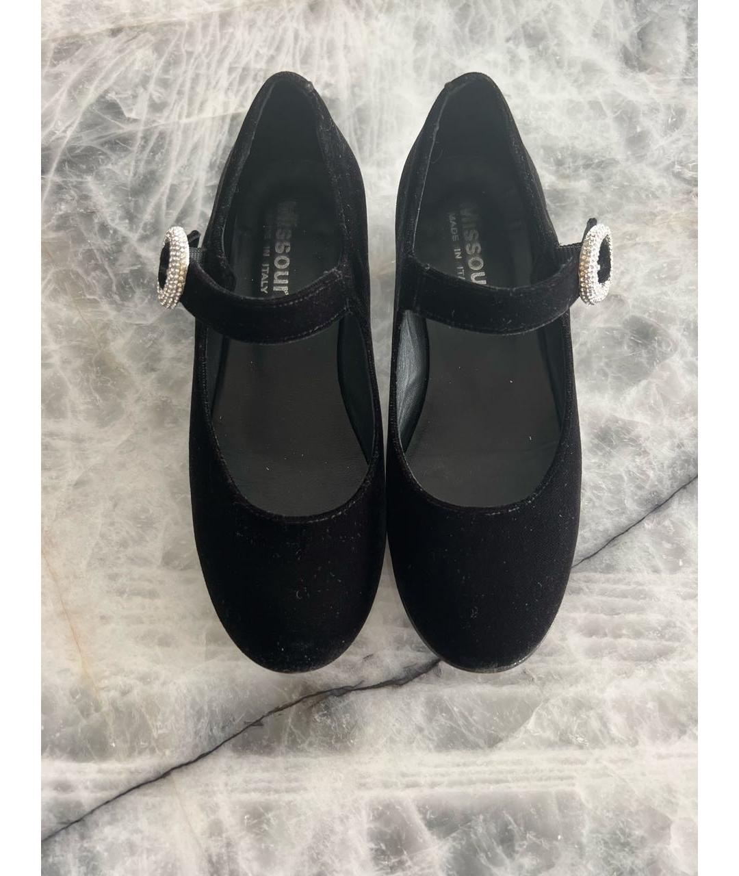 MISSOURI Черные бархатные туфли, фото 2