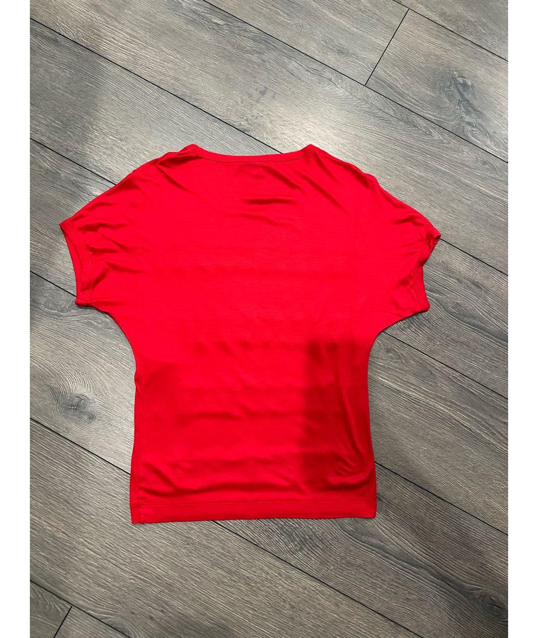 LOUIS VUITTON PRE-OWNED Красная вискозная футболка, фото 2