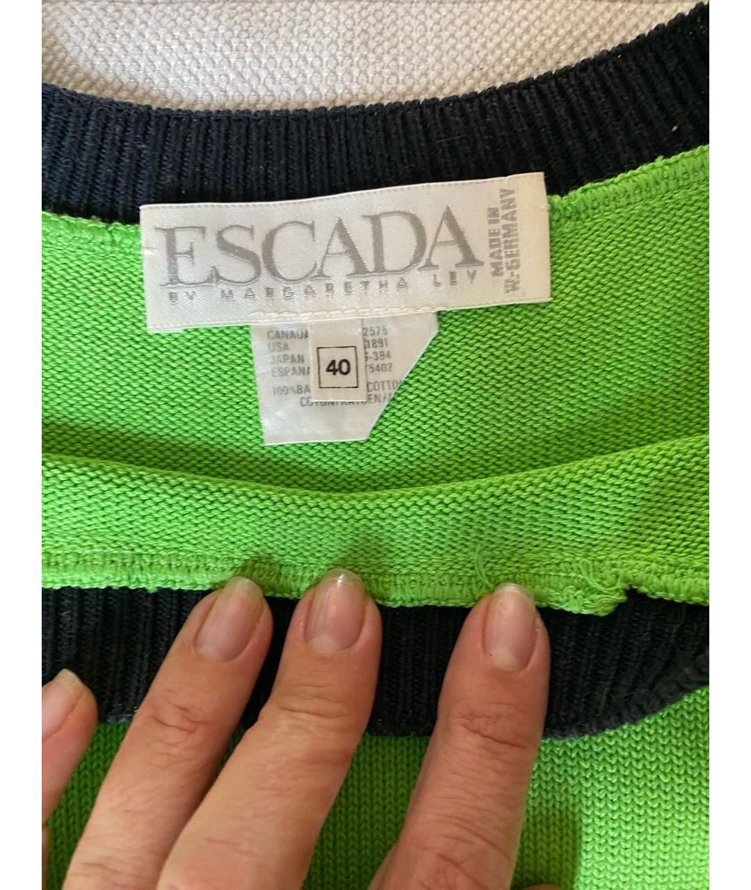 ESCADA Салатовый хлопковый джемпер / свитер, фото 5