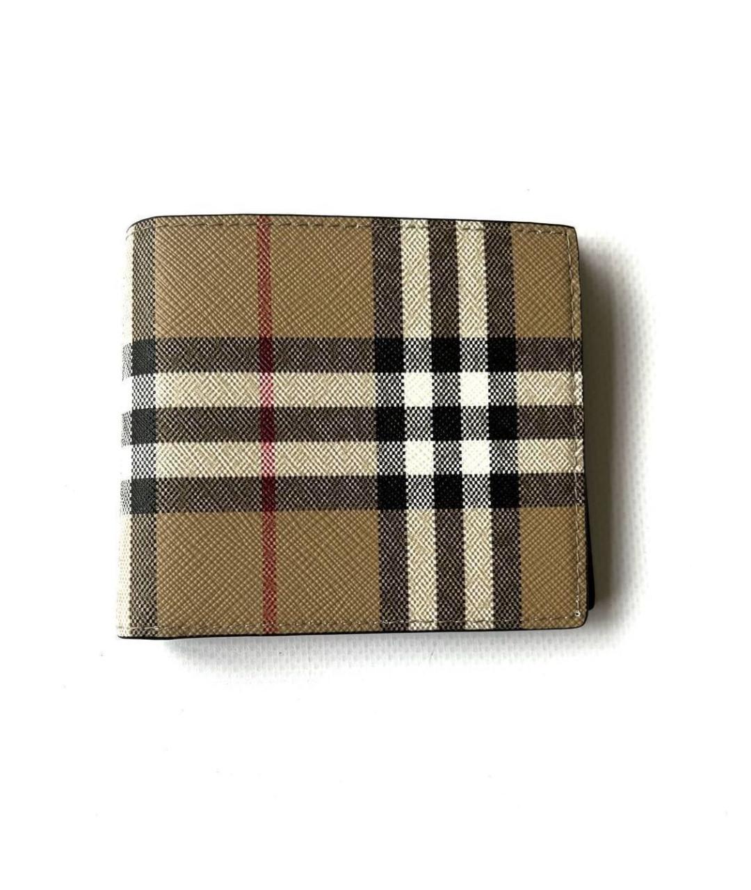 BURBERRY Коричневый кожаный кошелек, фото 6