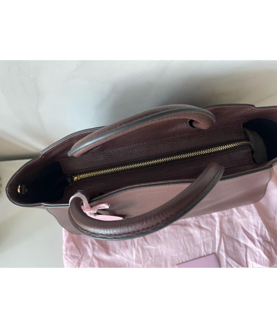 COCCINELLE Коричневая кожаная сумка тоут, фото 5