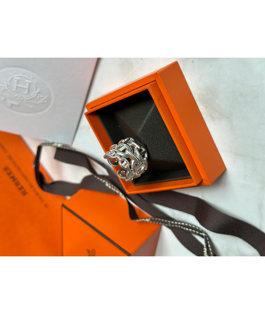 HERMES Серебряное серебряное кольцо, фото 5