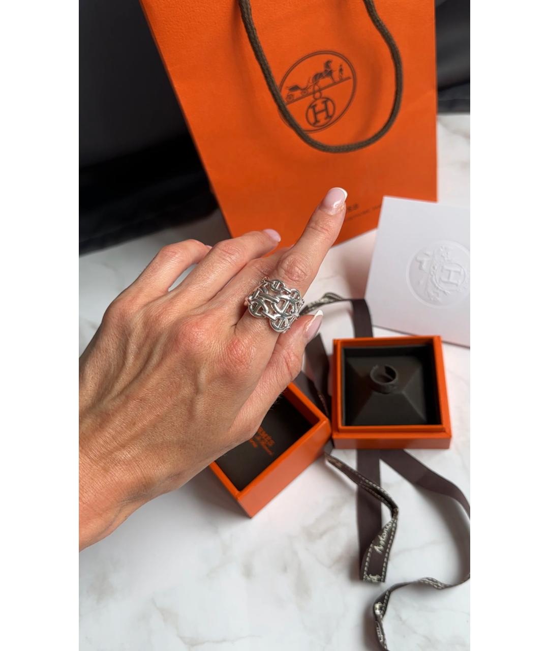 HERMES Серебряное серебряное кольцо, фото 3