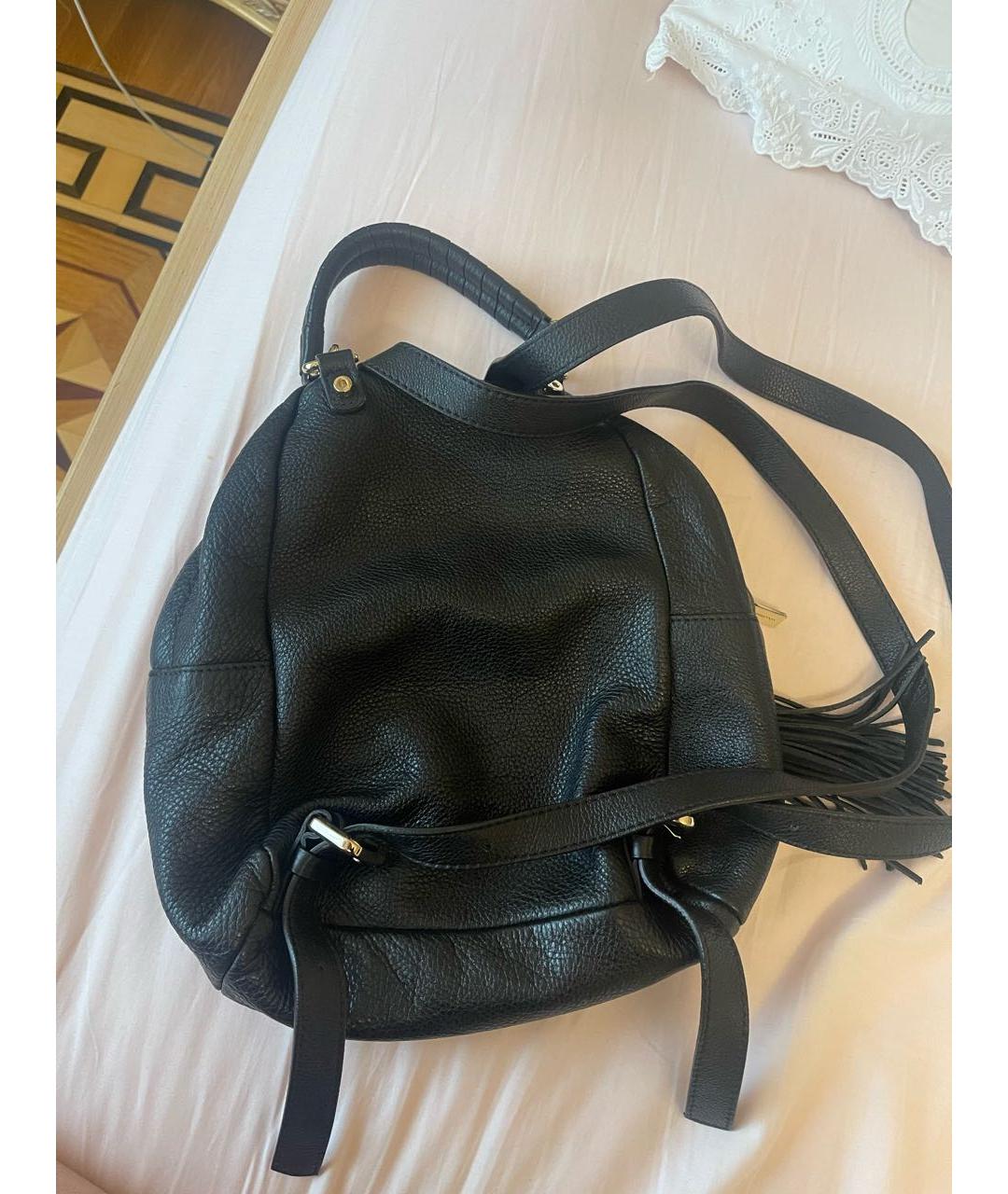 COCCINELLE Черный кожаный рюкзак, фото 3