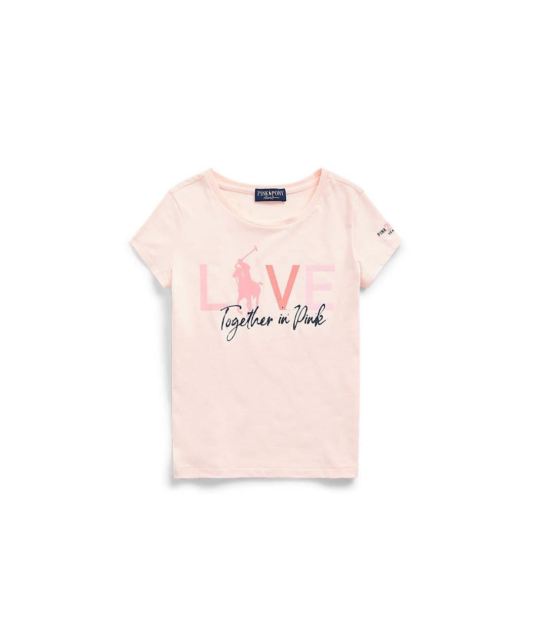POLO RALPH LAUREN Розовая хлопковая футболка, фото 1