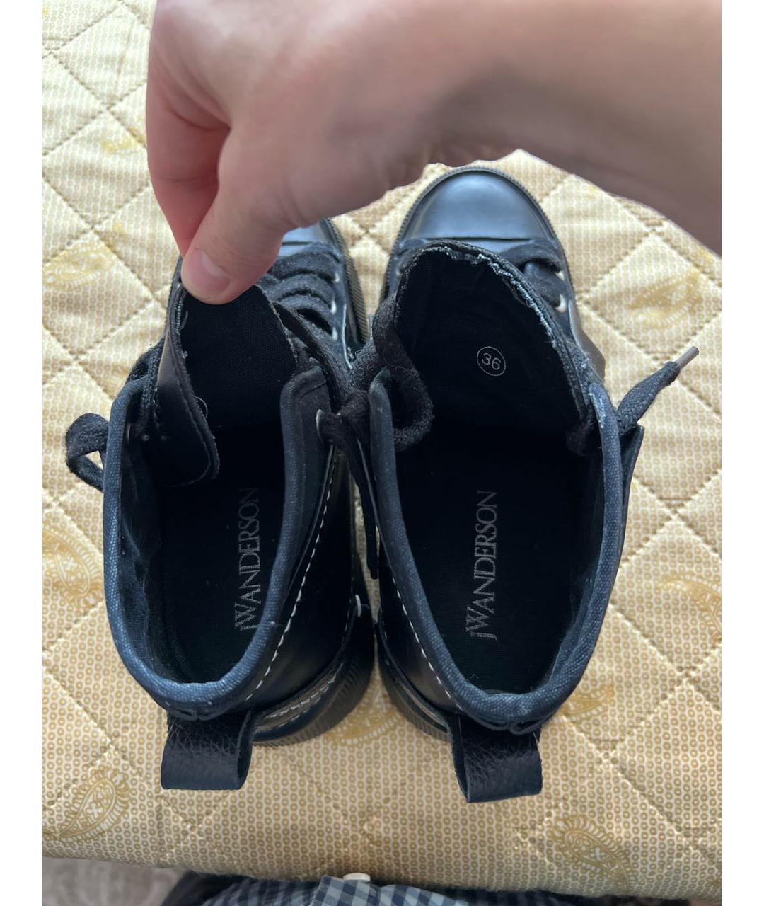 J.W.ANDERSON Черные кожаные ботинки, фото 4
