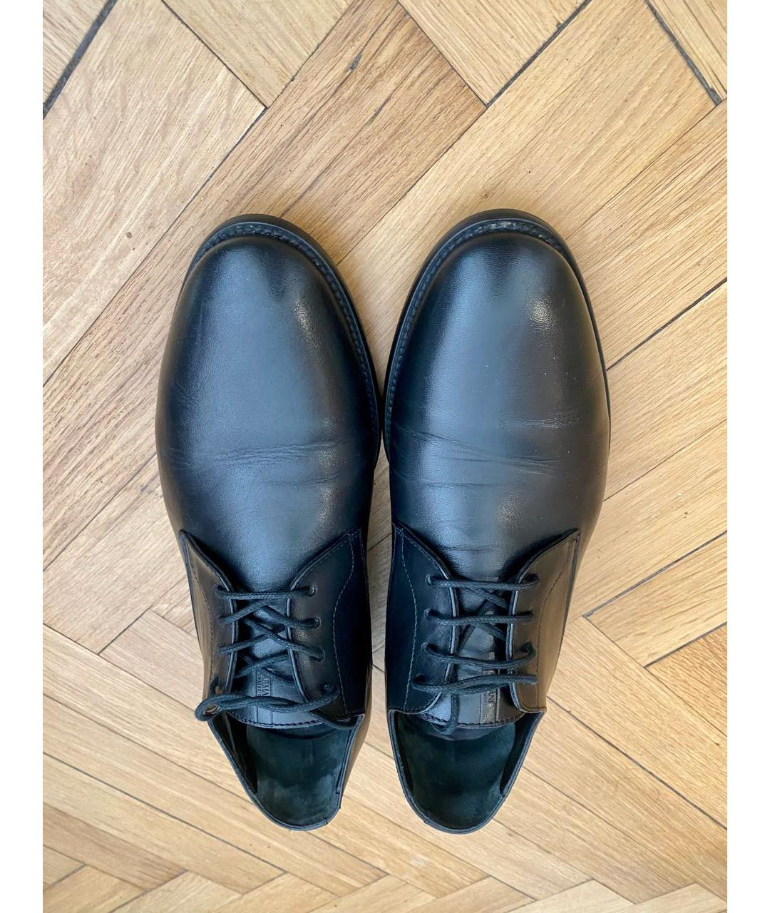 ARMANI COLLEZIONI Черные кожаные туфли, фото 3