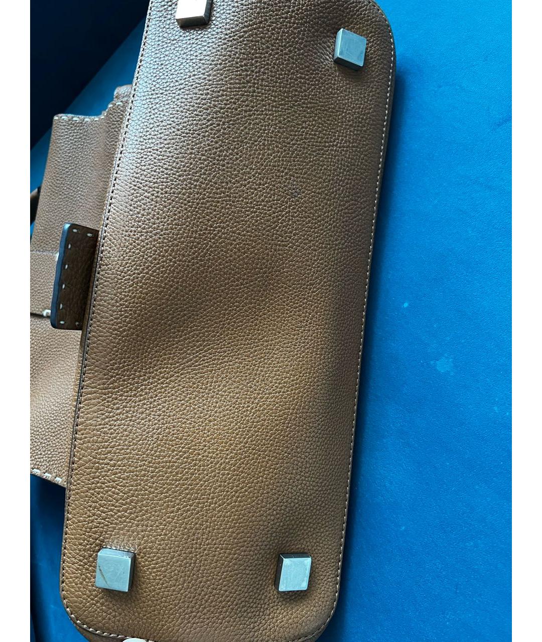 MICHAEL KORS Коричневая кожаная сумка с короткими ручками, фото 2