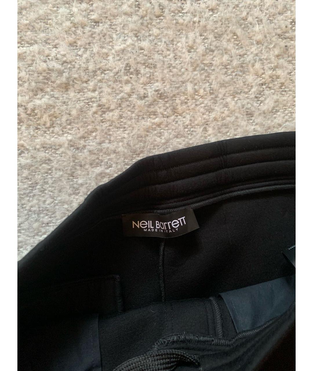 NEIL BARRETT Черные повседневные брюки, фото 4