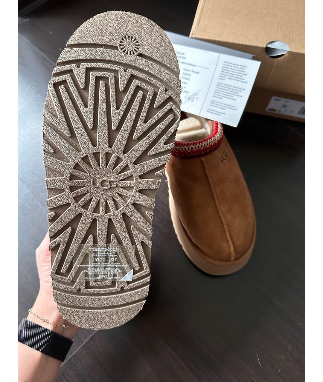 UGG AUSTRALIA Бежевые замшевые ботинки, фото 3