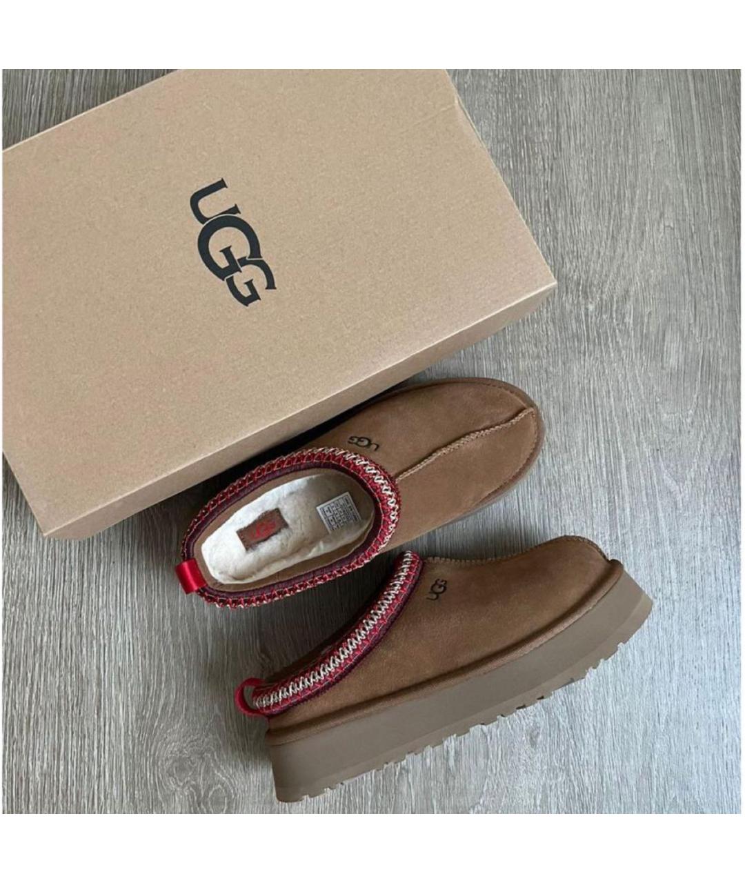UGG AUSTRALIA Бежевые замшевые ботинки, фото 4