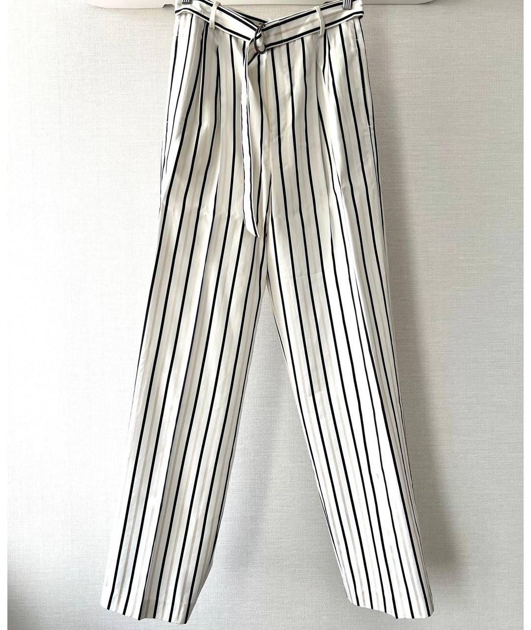 POLO RALPH LAUREN Белые вискозные брюки широкие, фото 5