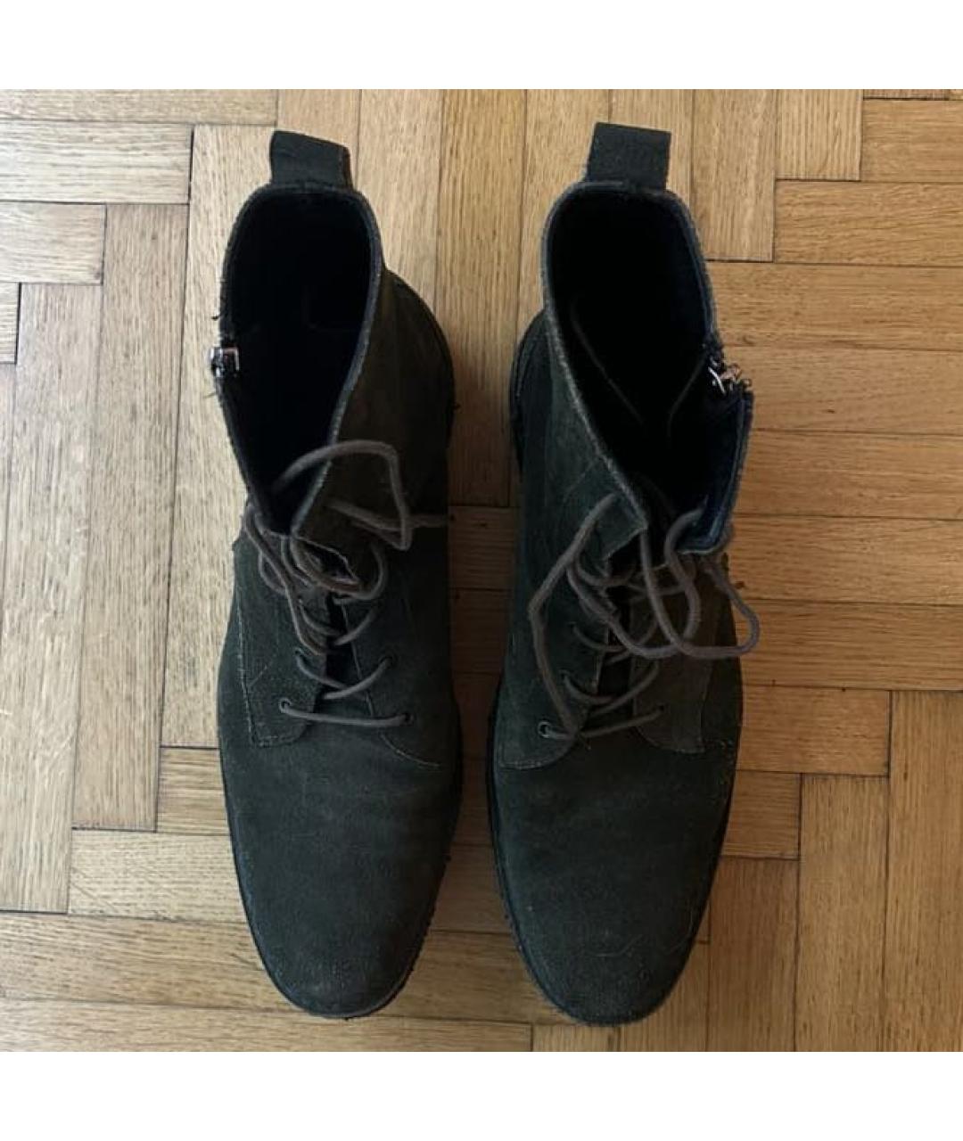PIERRE HARDY Черные нубуковые высокие ботинки, фото 3