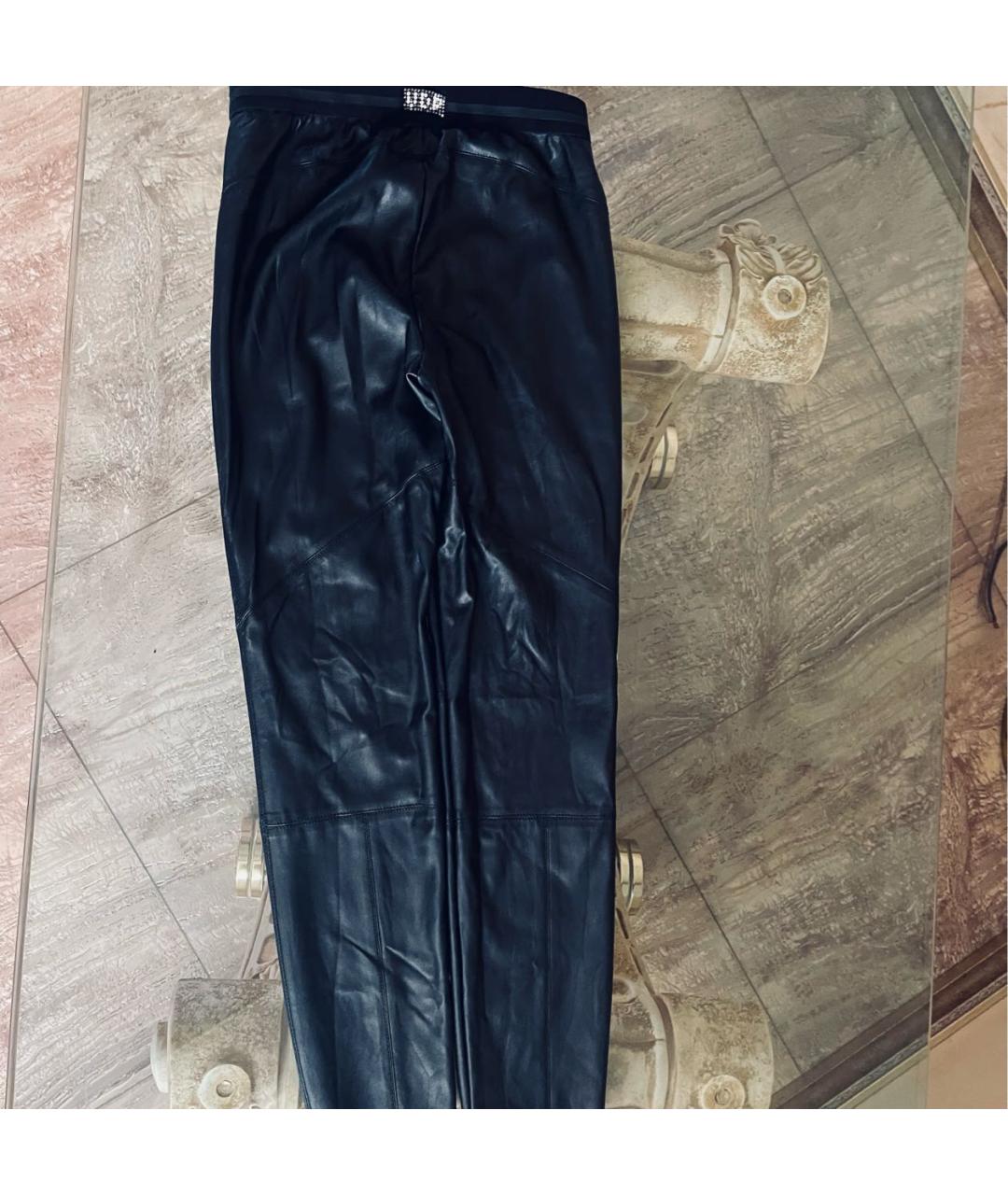 VDP Черные полиэстеровые брюки узкие, фото 2