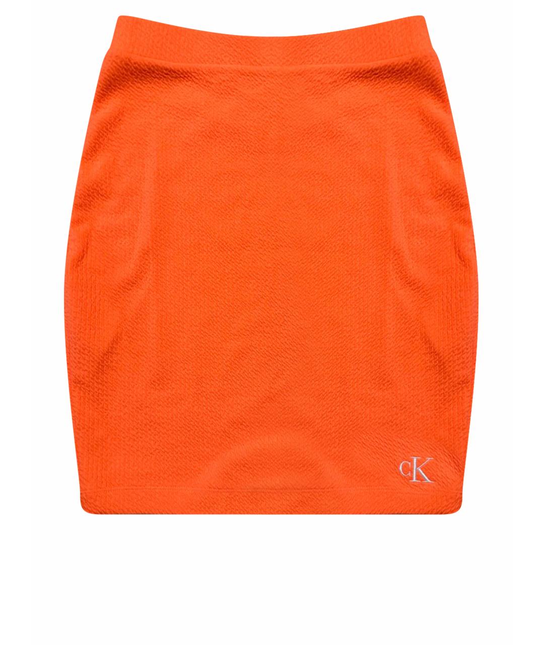 CALVIN KLEIN JEANS Оранжевая юбка мини, фото 1