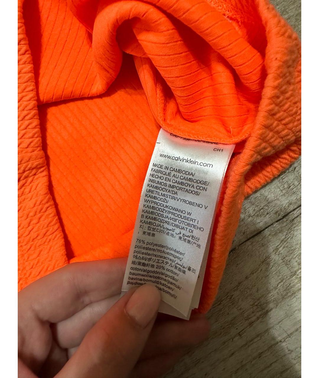 CALVIN KLEIN JEANS Оранжевая юбка мини, фото 4