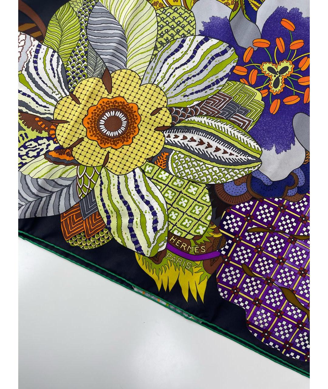 HERMES Мульти шелковый платок, фото 4