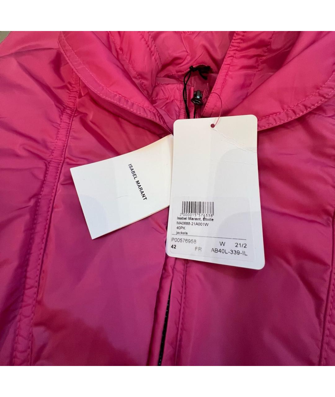 ISABEL MARANT ETOILE Розовая полиэстеровая куртка, фото 5