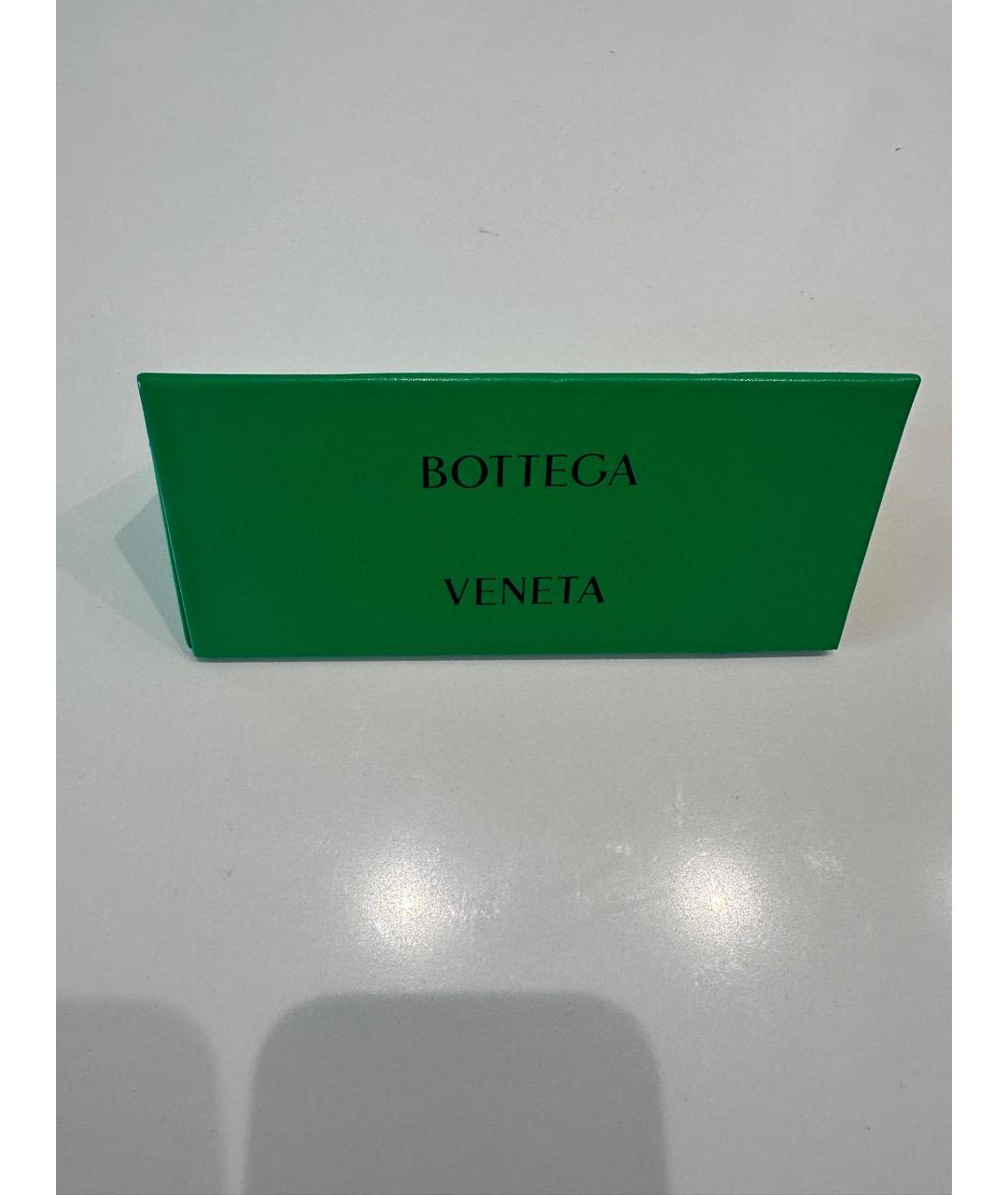 BOTTEGA VENETA Золотые металлические солнцезащитные очки, фото 4
