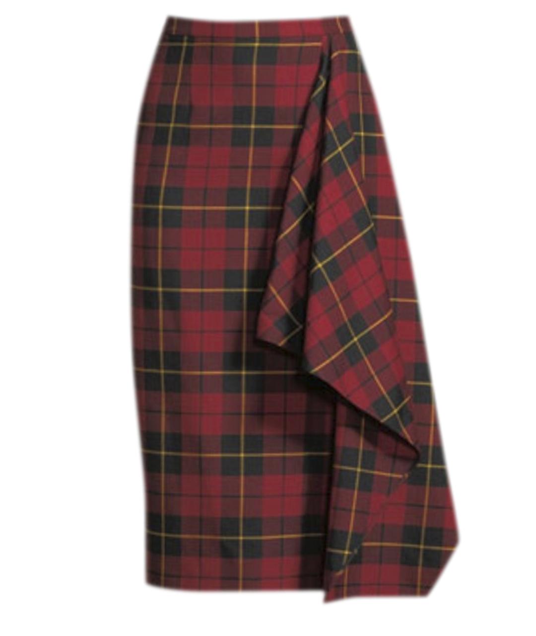 MICHAEL KORS COLLECTION Красная шерстяная юбка миди, фото 1