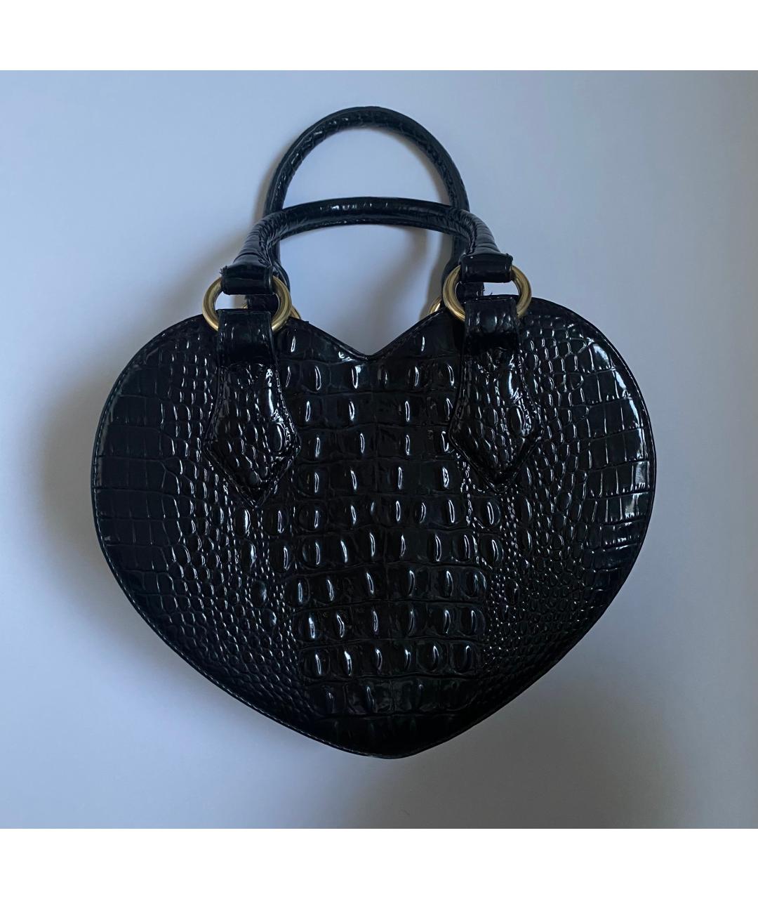 VIVIENNE WESTWOOD ANGLOMANIA Черная сумка тоут из искусственной кожи, фото 2