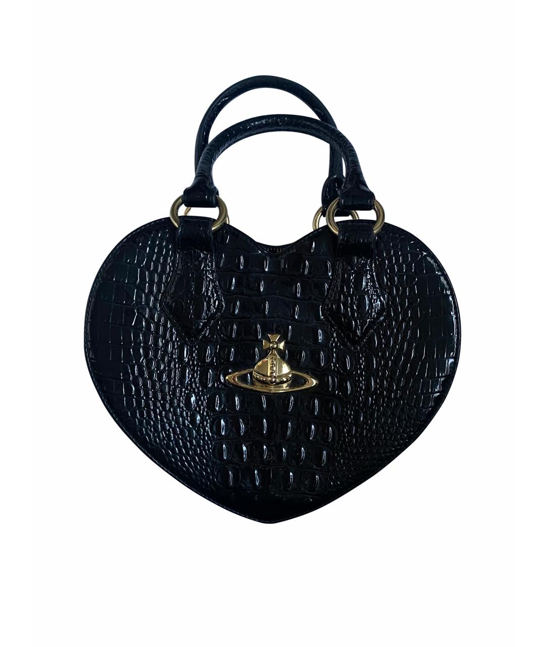 VIVIENNE WESTWOOD ANGLOMANIA Черная сумка тоут из искусственной кожи, фото 1