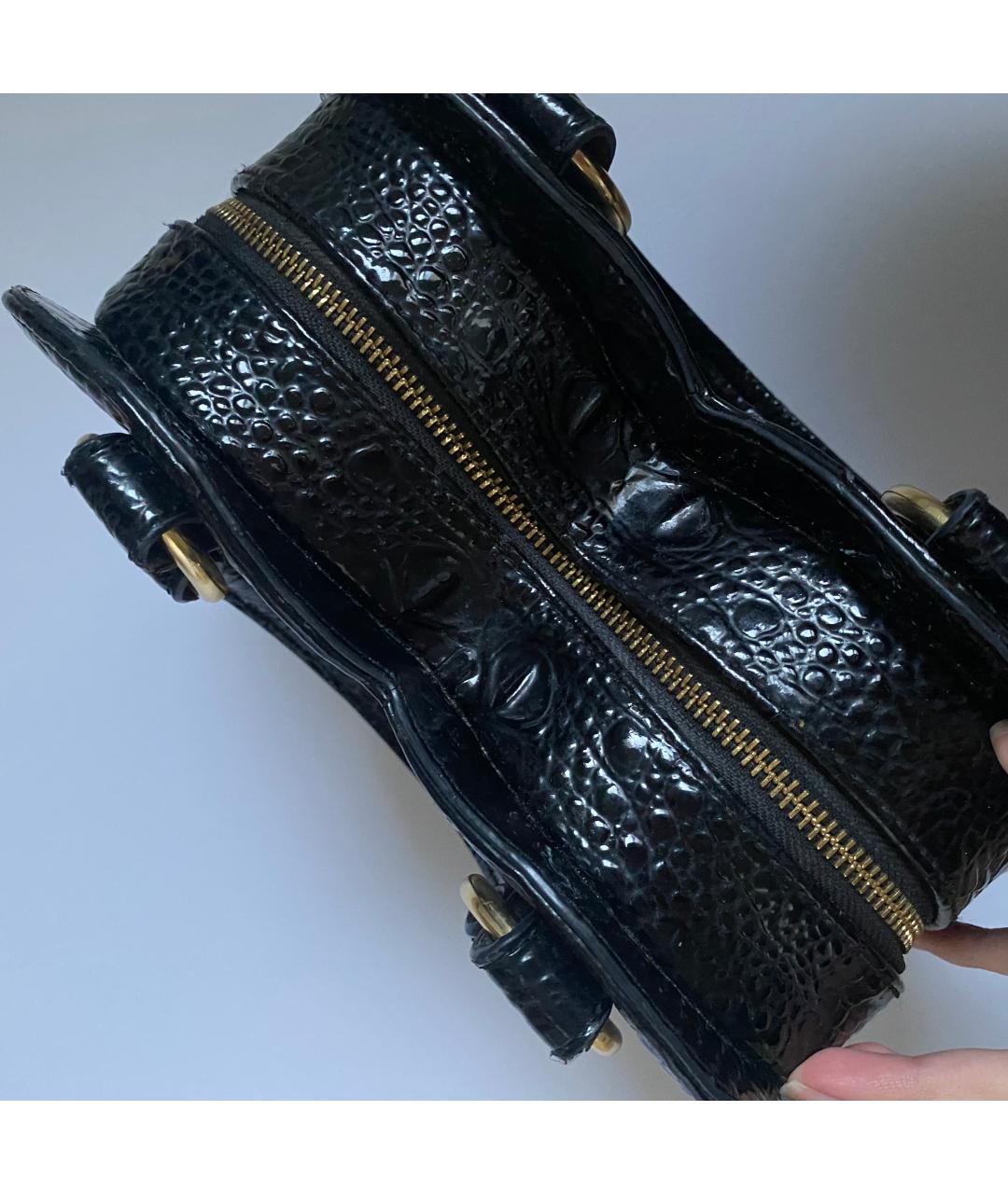 VIVIENNE WESTWOOD ANGLOMANIA Черная сумка тоут из искусственной кожи, фото 3