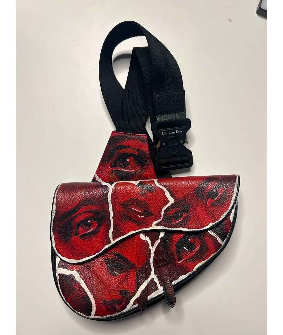 CHRISTIAN DIOR PRE-OWNED Красная кожаная сумка на плечо, фото 8
