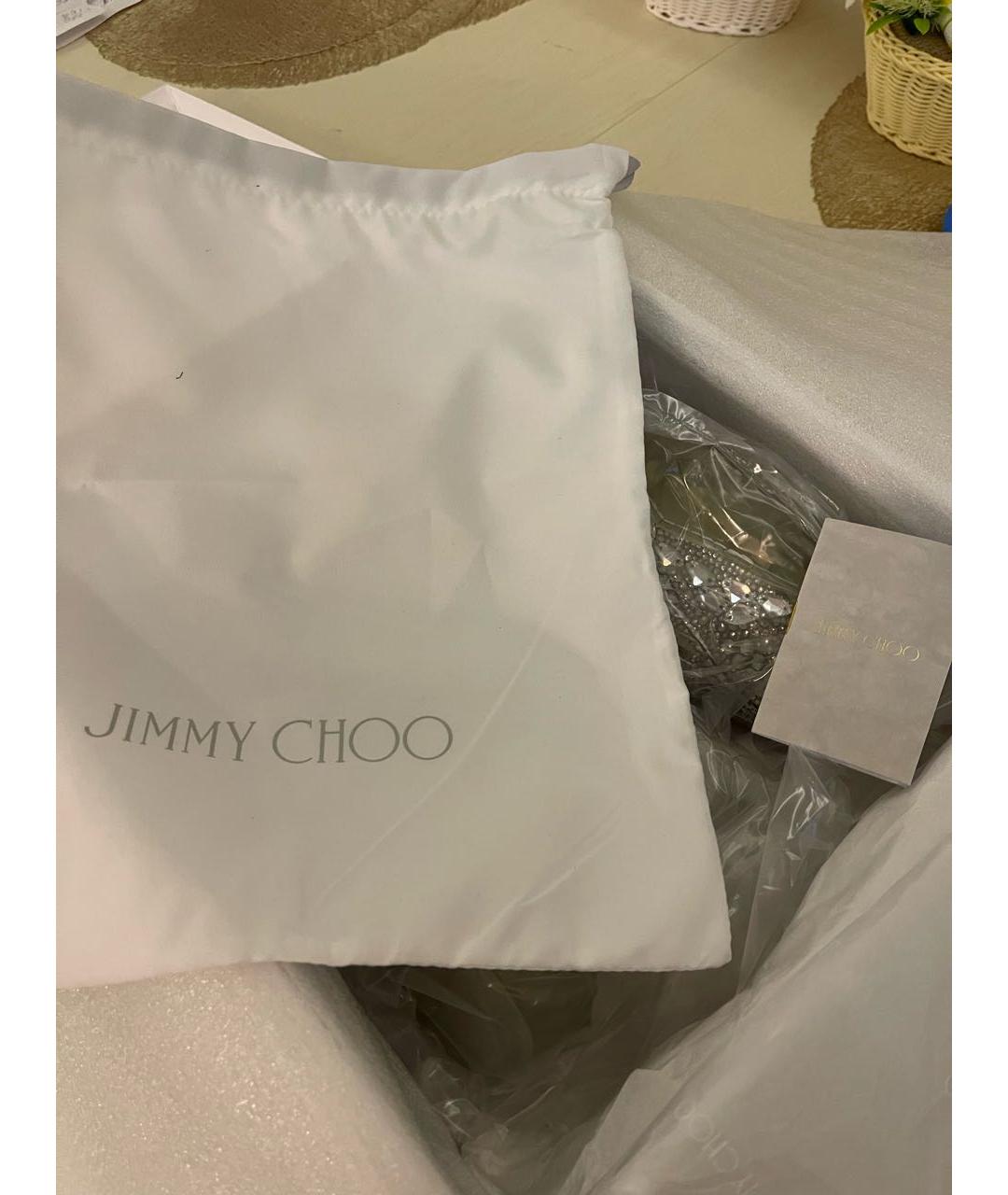 JIMMY CHOO Серебряные кроссовки, фото 6