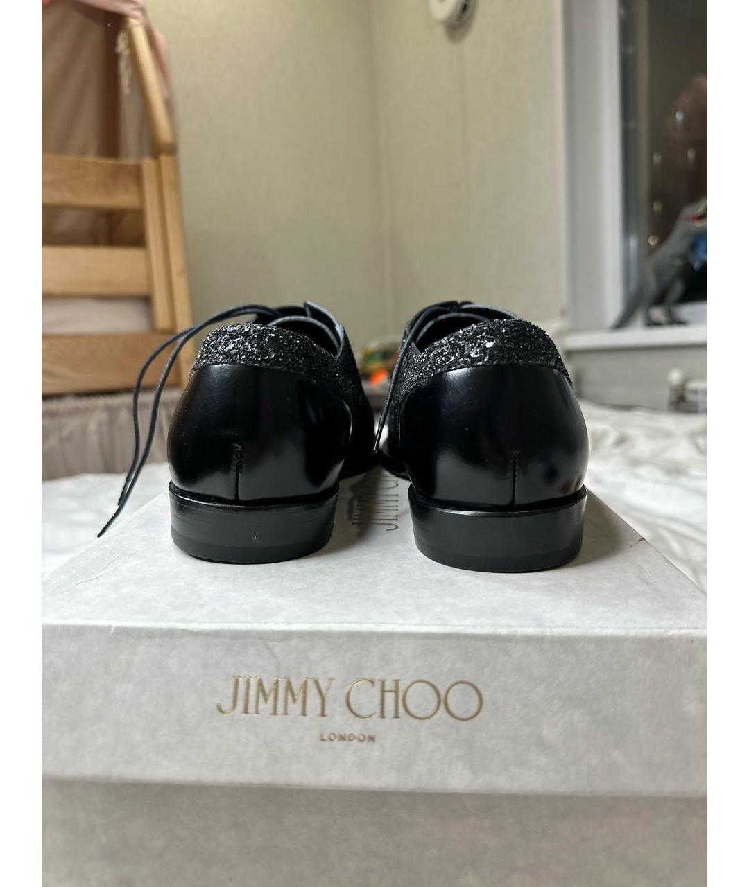 JIMMY CHOO Черные кожаные туфли, фото 4