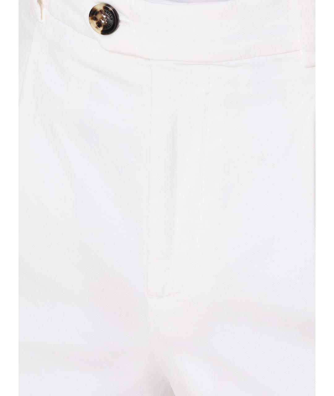 BRUNELLO CUCINELLI Белые повседневные брюки, фото 5