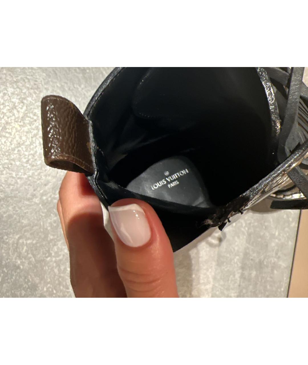 LOUIS VUITTON Черные кожаные ботильоны, фото 3