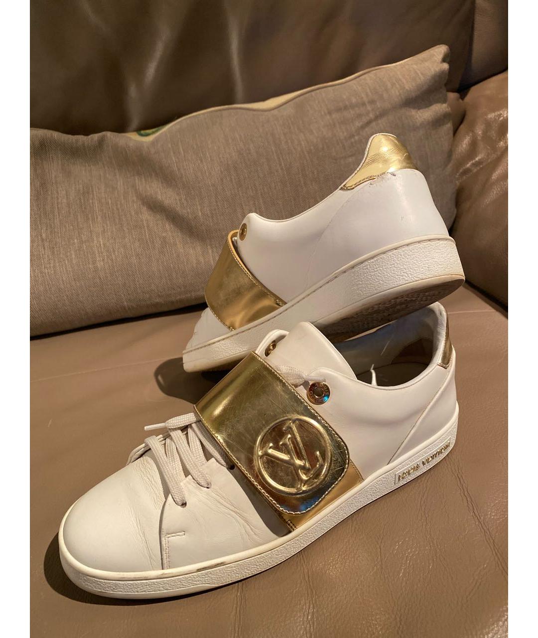 White and gold store louis vuitton shoes