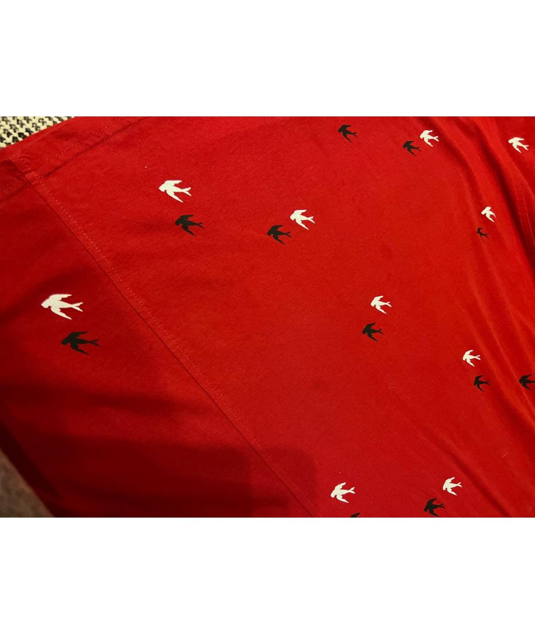 MCQ ALEXANDER MCQUEEN Красное хлопковое платье, фото 5