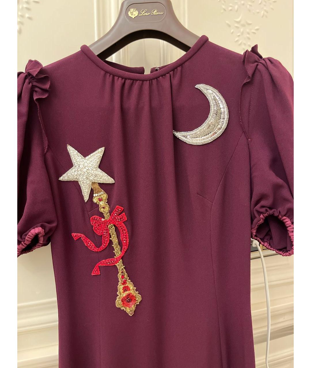 DOLCE&GABBANA Бордовое вечернее платье, фото 3