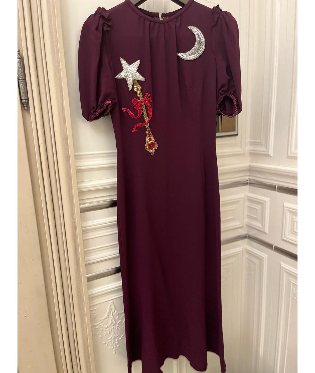 DOLCE&GABBANA Бордовое вечернее платье, фото 8