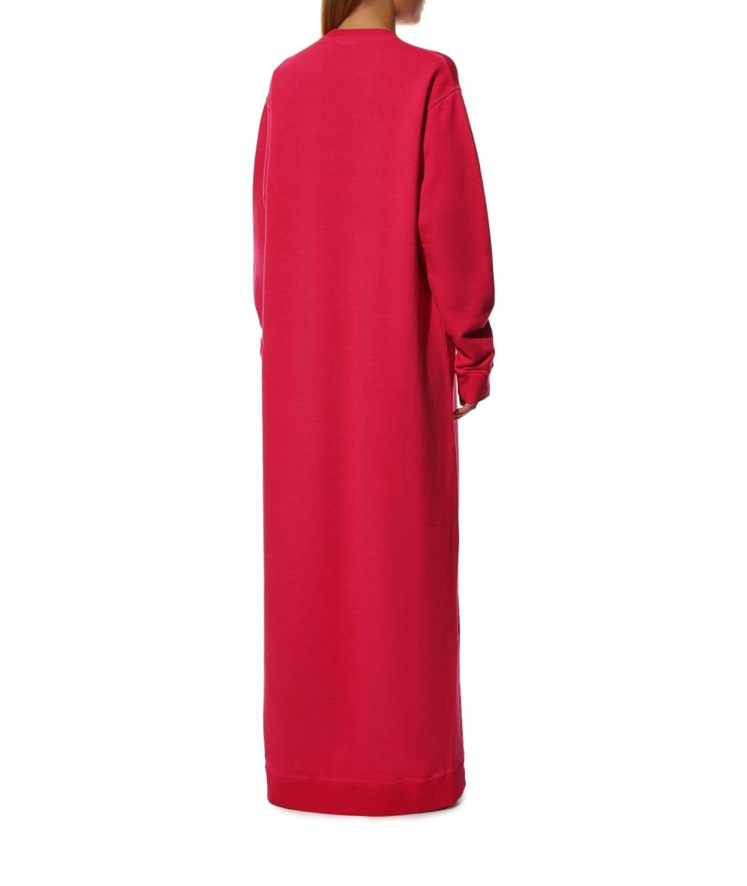 DSQUARED2 Розовое хлопко-эластановое повседневное платье, фото 6