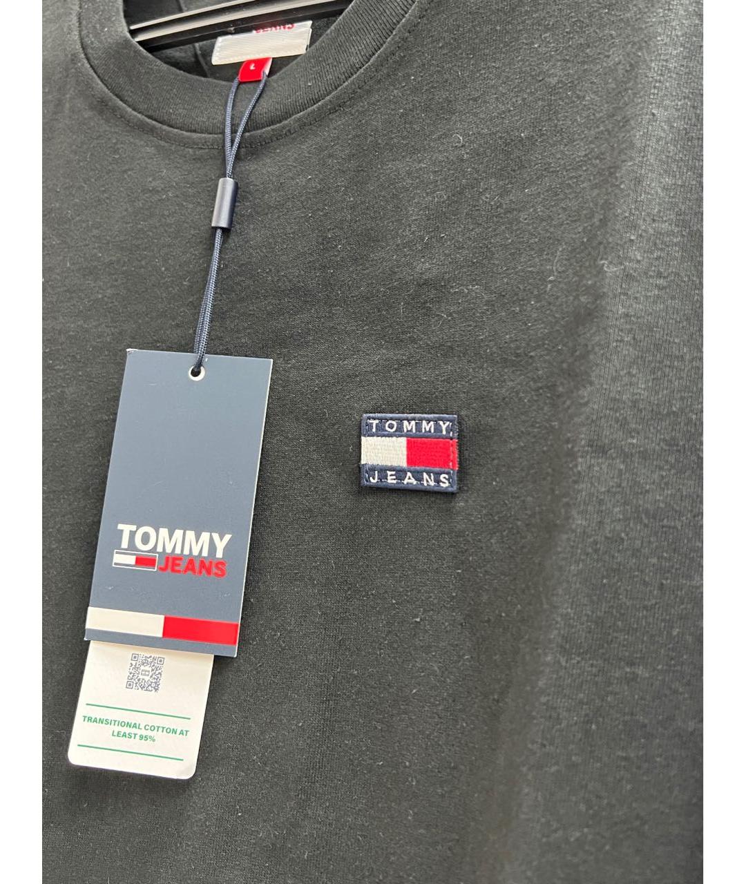 TOMMY HILFIGER Черная хлопковая футболка, фото 4